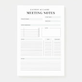 Personalized Meeting Notes Post-It® Notes ポストイット (正面)