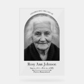 Personalized Memorial Funeral Photo  アクリルサイン (正面)