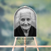 Personalized Memorial Funeral Photo  アクリルサイン (ニュートラル)