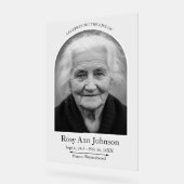 Personalized Memorial Funeral Photo  アクリルサイン (傾斜)