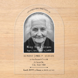 Personalized Memorial Funeral Photo  アクリル招待状