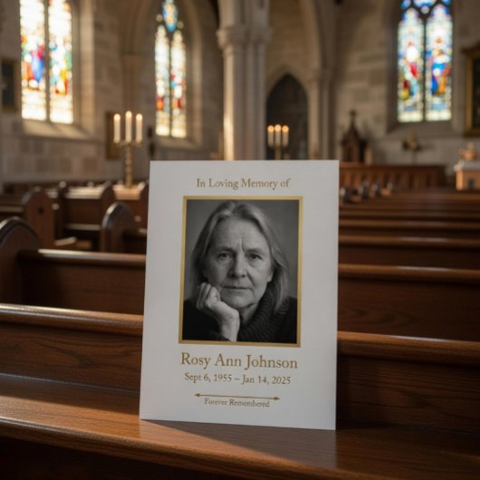 Personalized Memorial Funeral Photo Prayer Card 箔シーズンカード