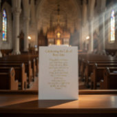 Personalized Memorial Funeral Photo Prayer Card 箔シーズンカード