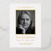 Personalized Memorial Funeral Photo Prayer Card 箔シーズンカード (正面)