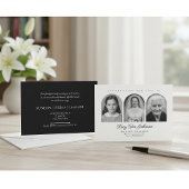 Personalized Memorial Invitation with 3 Photos 招待状