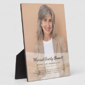 Personalized Memorial Photo Plaque フォトプラーク (側面)
