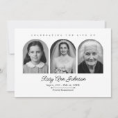 Personalized memorial photos invitation 招待状 (正面)