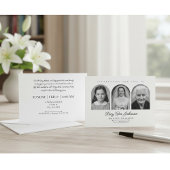 Personalized memorial photos invitation 招待状