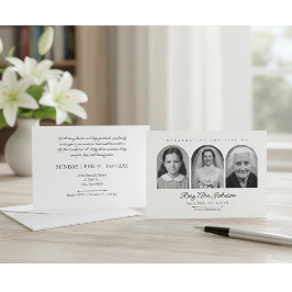 Personalized memorial photos invitation 招待状