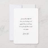 Personalized Memorial Thank You Card サンキューカード (裏面)