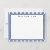 Personalized Men’s Blue Custom Stationery ノートカード (正面)