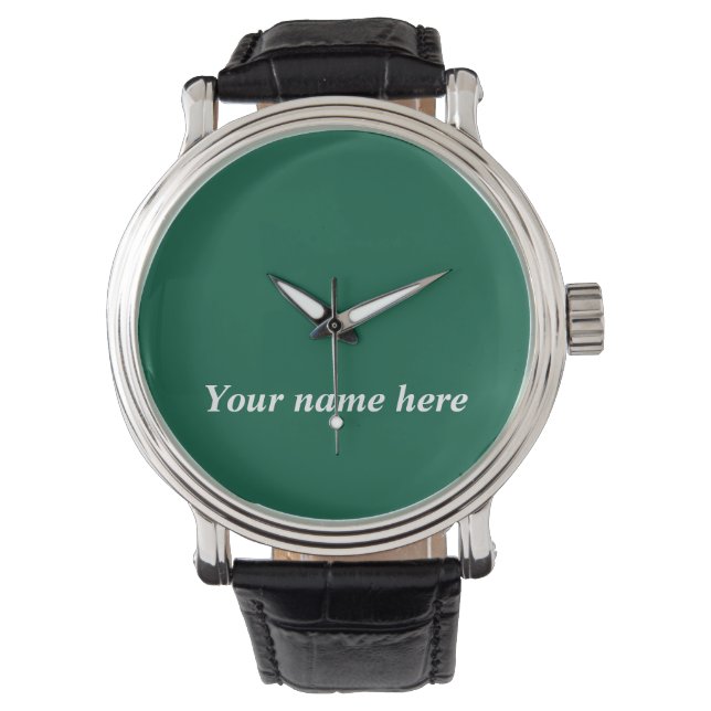 Personalized Men's Watch – Elegant Custom Name Gif 腕時計 (正面)