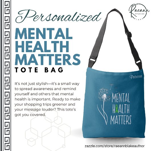 Personalized Mental Health Matters Tote Bag クロスボディバッグ