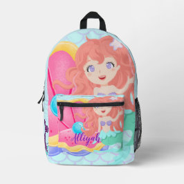 Personalized Mermaid プリントバックパック