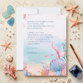 Personalized Mermaid Bridal Shower サンキューカード