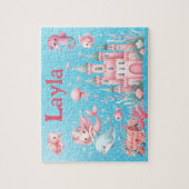 Personalized Mermaid Child Name Puzzle  ジグソーパズル (縦)