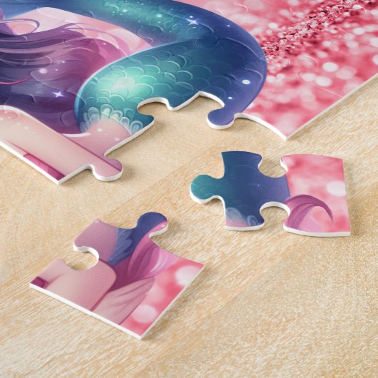 Personalized Mermaid Child Name Puzzle ジグソーパズル (側面)
