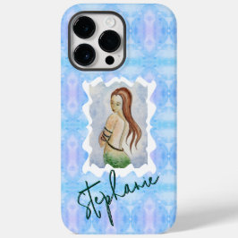 Personalized Mermaid Watercolor Original Art Case-Mate iPhone 14 Pro Maxケース