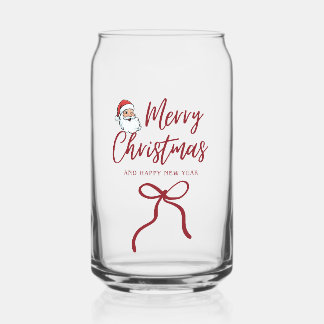 Personalized Merry Christmas Can Glass - Holiday D ガラス缶