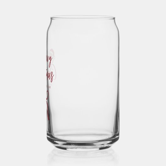 Personalized Merry Christmas Can Glass - Holiday D ガラス缶 (左)