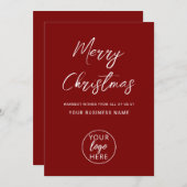 Personalized Merry Christmas Company Logo シーズンカード (正面/裏面)