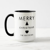 Personalized Merry Christmas Custom Mug Holiday St マグカップ (左)