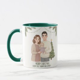 Personalized Merry Christmas Family Mug  マグカップ