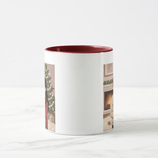 Personalized Merry Christmas Family Mug – Custom C マグカップ (中央)