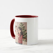 Personalized Merry Christmas Family Mug – Custom C マグカップ (正面左)