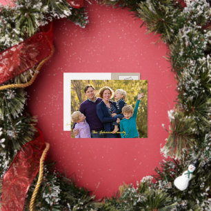 Personalized Merry Christmas Family Photo Holiday 箔招待状ポストカード