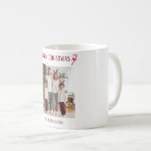 Personalized Merry Christmas Family Photo Mug コーヒーマグカップ (正面右)