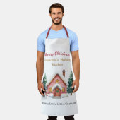 Personalized Merry Christmas Grandma Apron エプロン (着用した状態)