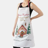 Personalized Merry Christmas Grandma Apron エプロン (インサイチュ)