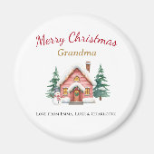 Personalized Merry Christmas Grandma Magnet マグネット (正面)