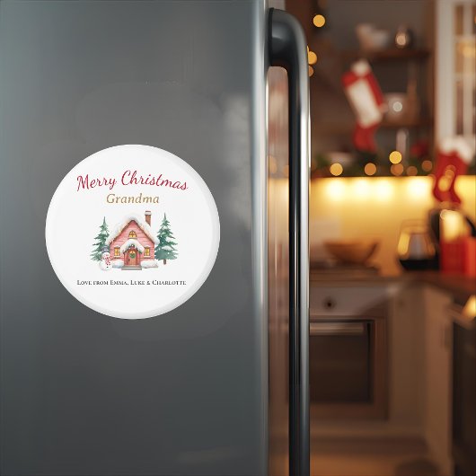 Personalized Merry Christmas Grandma Magnet マグネット