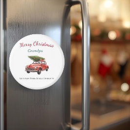 Personalized Merry Christmas Grandpa Magnet マグネット