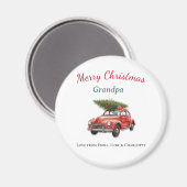 Personalized Merry Christmas Grandpa Magnet マグネット (正面/裏面)