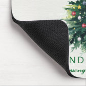 Personalized Merry Christmas Greetings Holiday マウスパッド (コーナー)