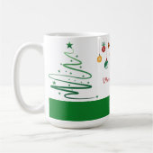 Personalized Merry Christmas Mug コーヒーマグカップ (左)