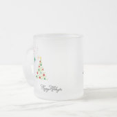 Personalized Merry Christmas Mug フロストグラスマグカップ (正面左)