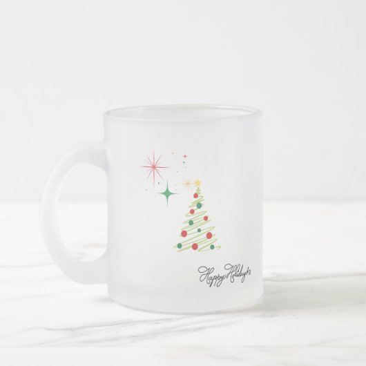 Personalized Merry Christmas Mug フロストグラスマグカップ (左)