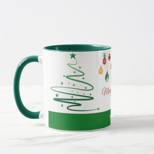 Personalized Merry Christmas Mug マグカップ (左)