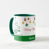 Personalized Merry Christmas Mug マグカップ (正面左)