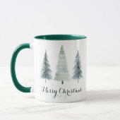 Personalized Merry Christmas Mug with Tree Design  マグカップ (左)
