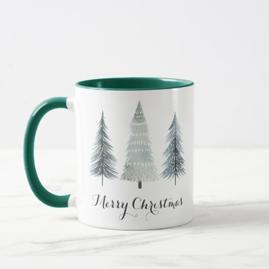 Personalized Merry Christmas Mug with Tree Design  マグカップ (左)