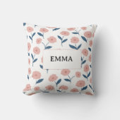Personalized Merry Christmas Name Holiday Pillow クッション (正面)