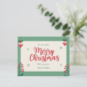 Personalized Merry Christmas Postcard ポストカード (スタンド正面)