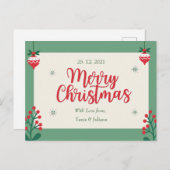 Personalized Merry Christmas Postcard ポストカード (正面/裏面)
