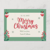 Personalized Merry Christmas Postcard ポストカード (正面)