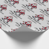 Personalized Merry Christmas Santa Claus Soccer    ラッピングペーパー (角)